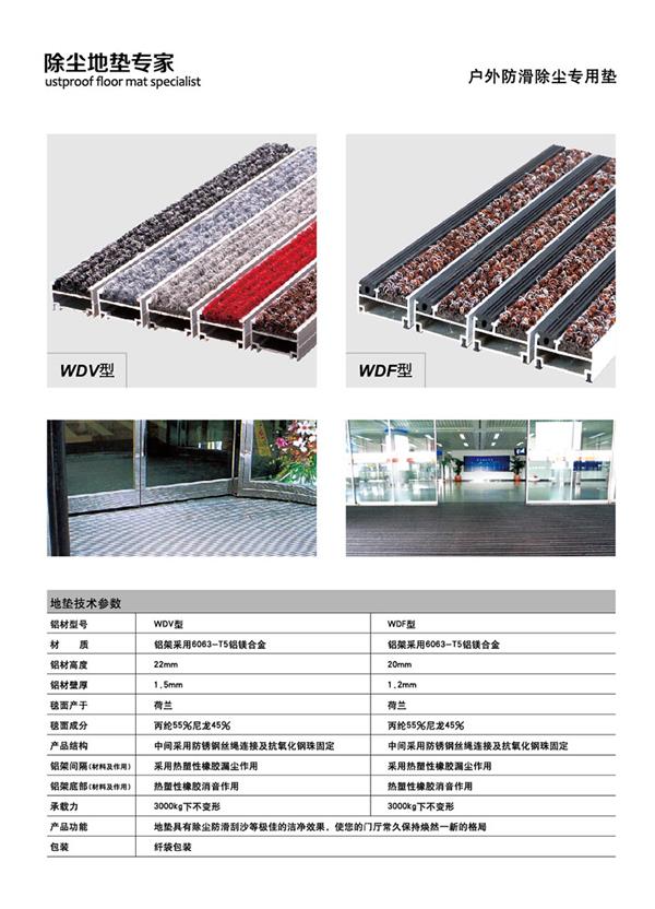 WDV&WDF 办公室门口铝合金防尘地垫 产品介绍