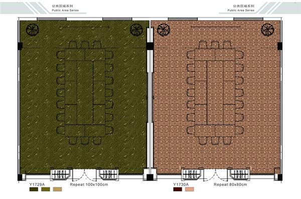 Y1707A系列 酒店地毯宴会厅尼龙印花地毯 产品款式