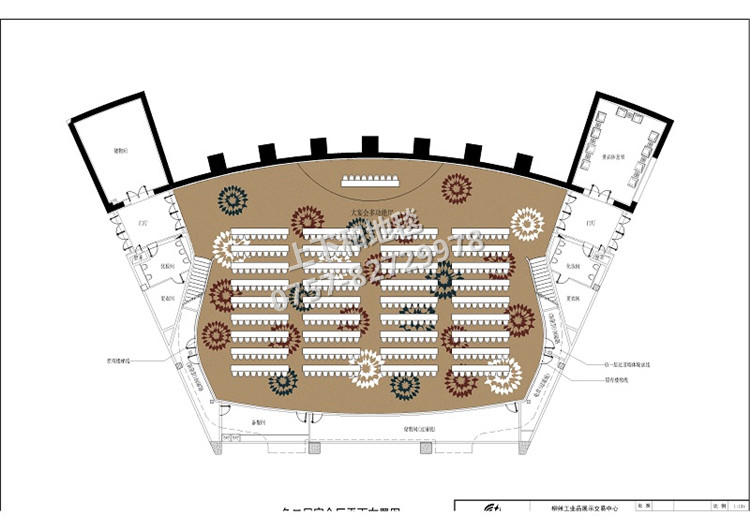 广西柳州轻工品会议厅地毯工程设计图二