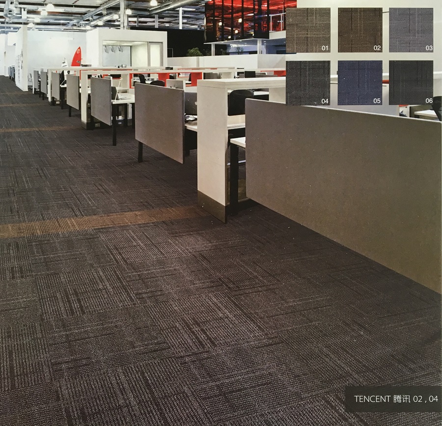腾信系列 办公室尼龙方块地毯 效果