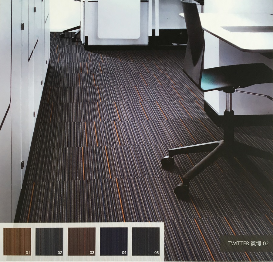 微博系列 办公室方块尼龙地毯 效果