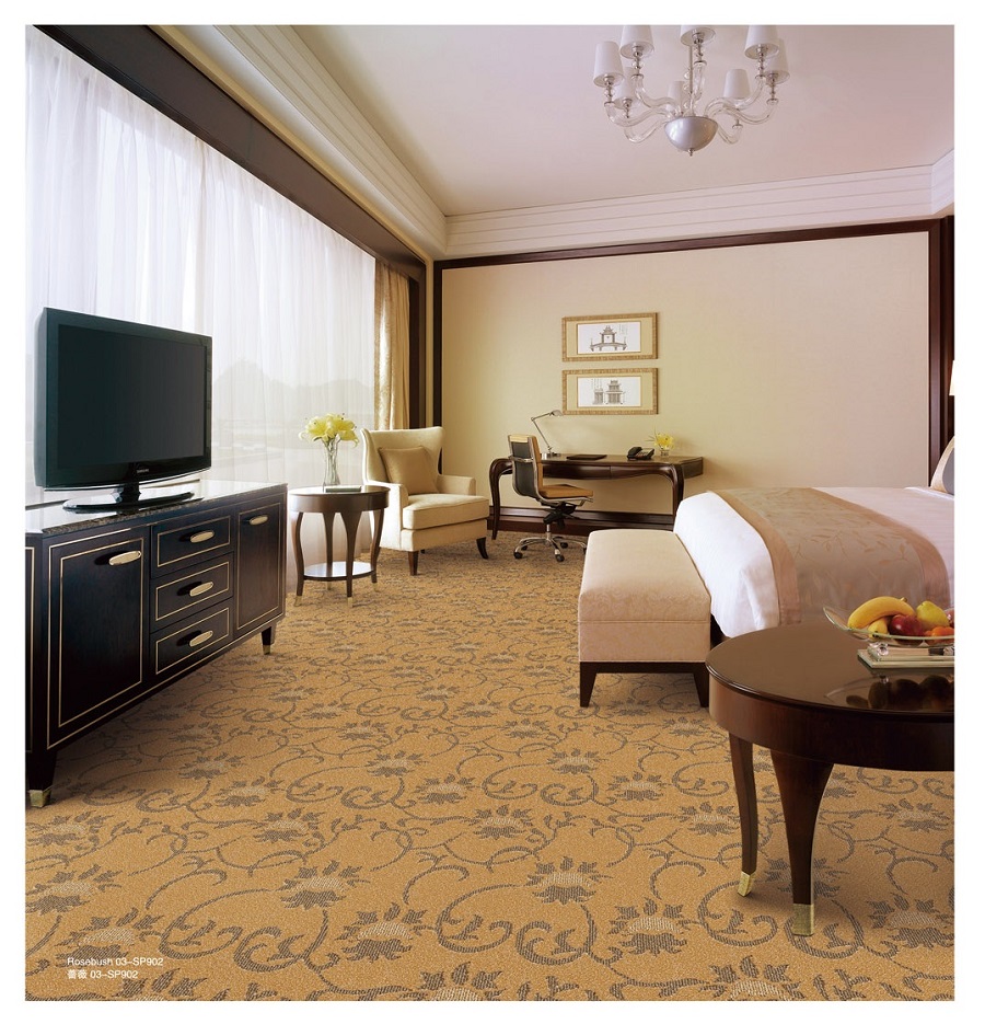 蔷薇之花海系列 酒店客房丙纶簇绒地毯效果