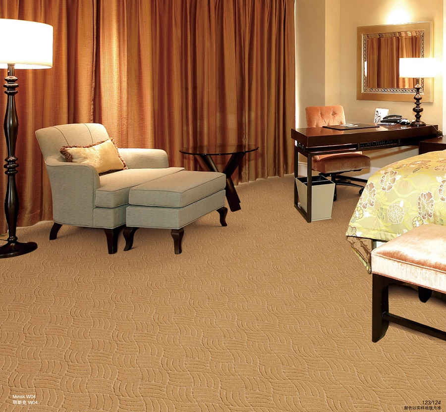 明斯克系列 酒店客房羊毛簇绒地毯 效果