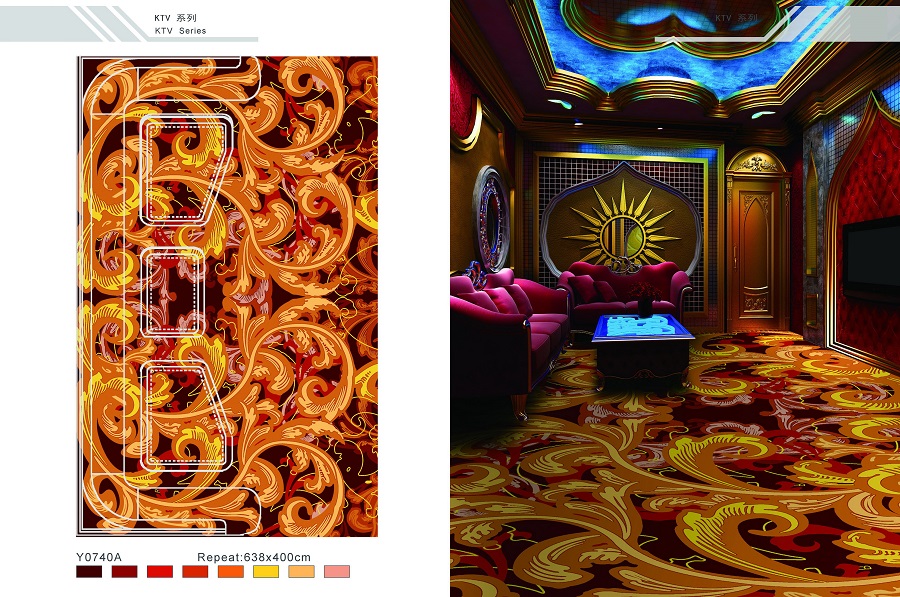 Y0740A系列 ktv地毯尼龙印花地毯 产品效果
