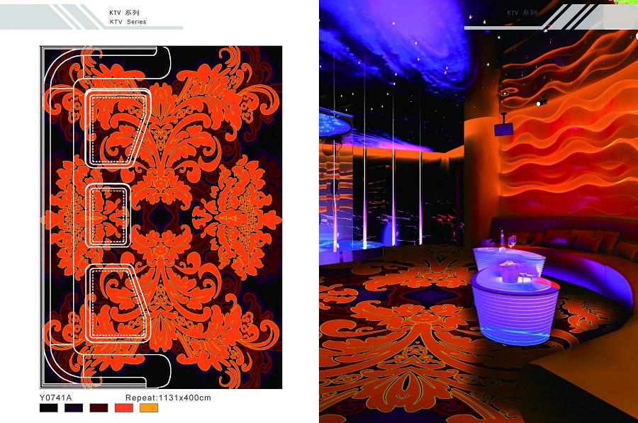 Y0741A系列 ktv地毯尼龙印花地毯 产品效果