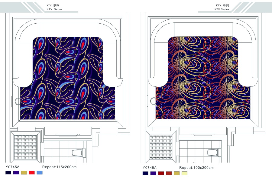 Y0747AB系列 ktv地毯尼龙印花地毯 产品详细