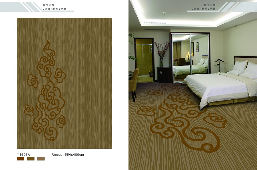 Y1603A系列  酒店地毯客房地毯尼龙印花地毯 产品效果