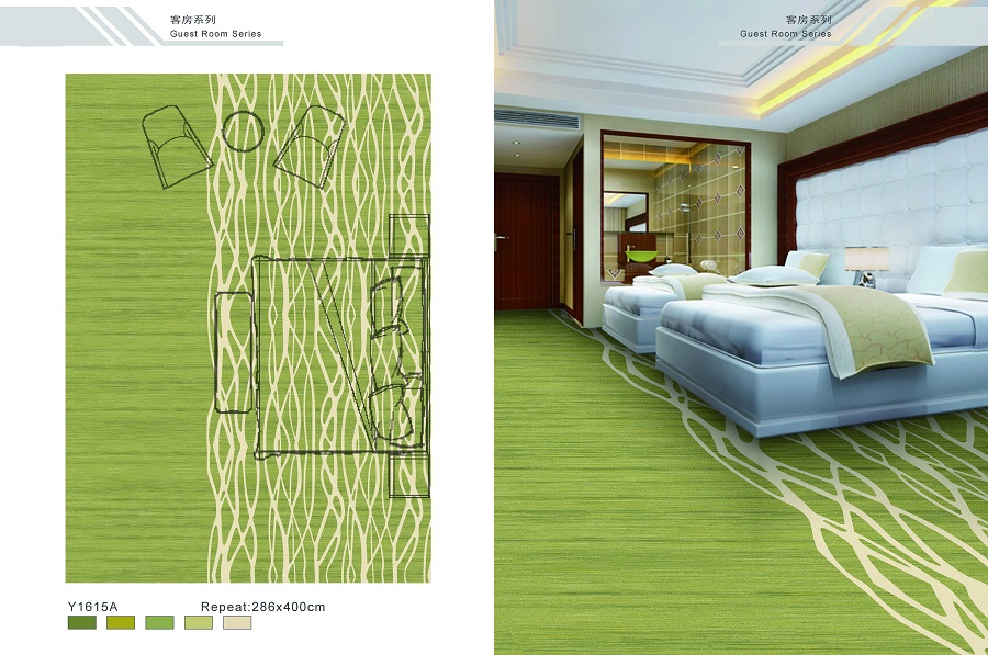 Y1615A系列 酒店客房尼龙印花地毯 效果