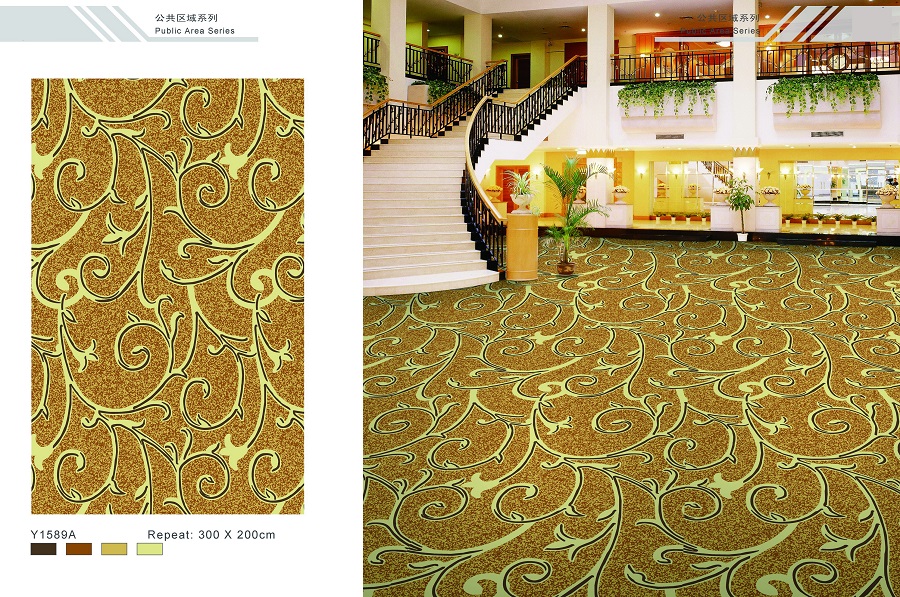 Y1589A系列 酒店地毯宴会厅尼龙印花地毯 效果