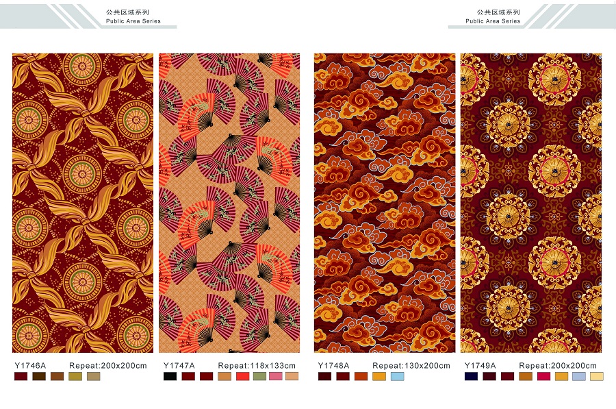 Y1712A系列 酒店地毯宴会厅尼龙印花地毯 产品款式