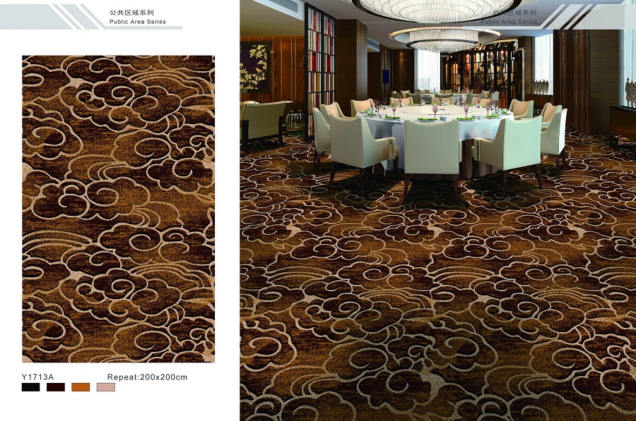Y1713A系列 酒店地毯宴会厅尼龙印花地毯 效果