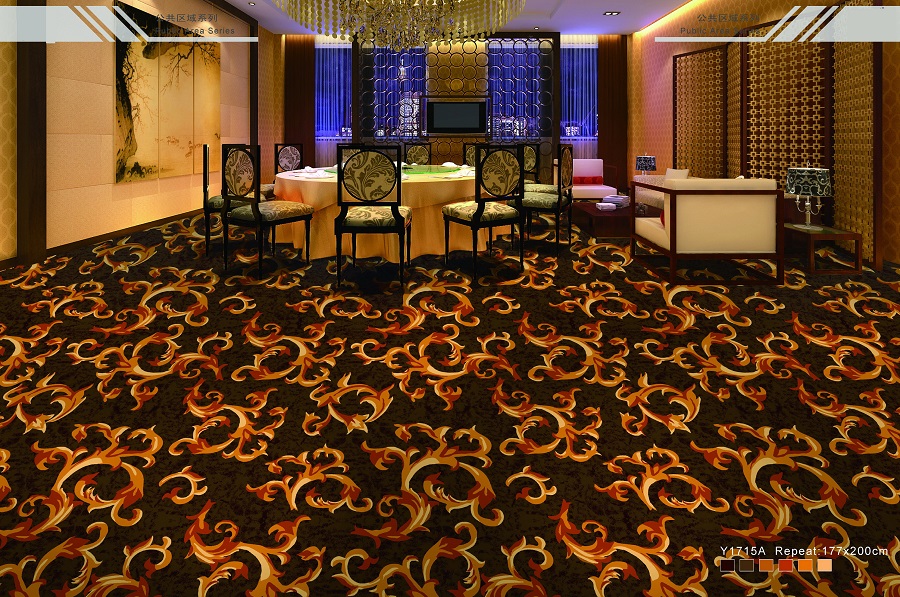 Y1715A系列 酒店地毯宴会厅尼龙印花地毯 效果