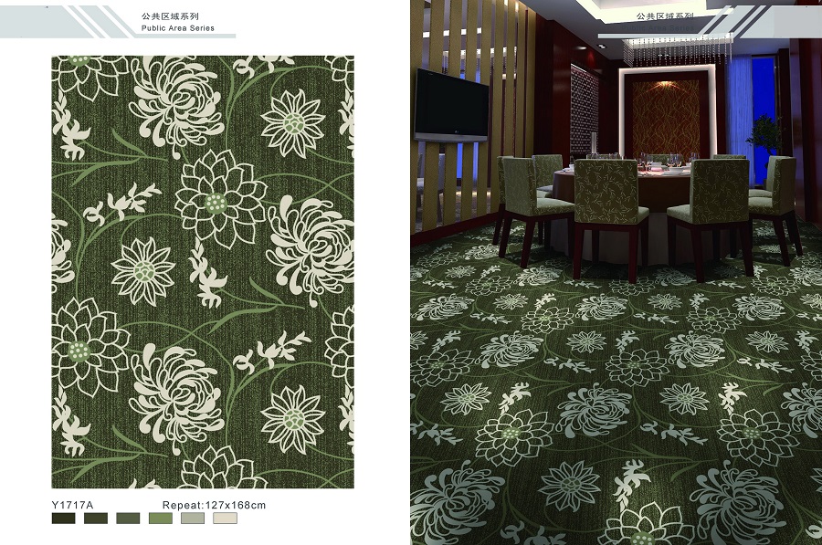 Y1717A系列 酒店地毯宴会厅尼龙印花地毯 效果