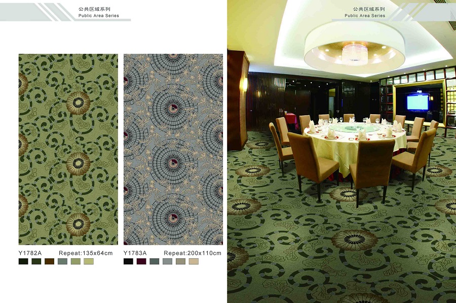 Y1782A 系列 酒店地毯宴会厅尼龙印花地毯 效果