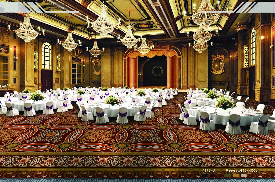 Y1784A系列 酒店地毯宴会厅尼龙印花地毯 效果