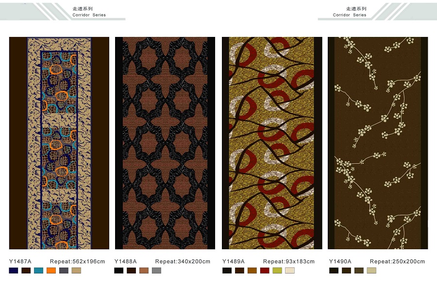 Y1426A系列 酒店地毯走道地毯尼龙印花地毯 产品款式