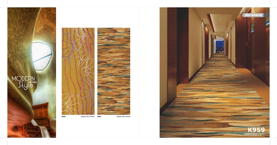 K959 海马地毯 酒店走道尼龙印花地毯 产品特写